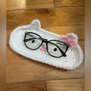 12$ ❤️ Handmade Hello Kitty Crochet Glasses Holder Coaster
